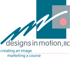 designs in motion's logo
